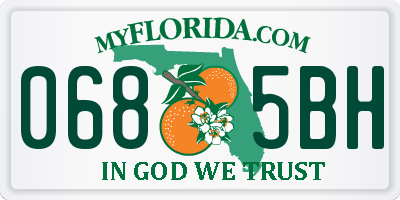 FL license plate 0685BH