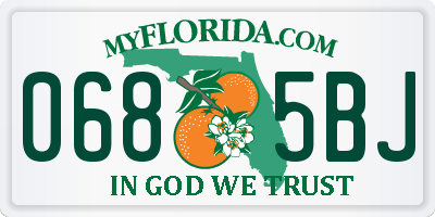 FL license plate 0685BJ