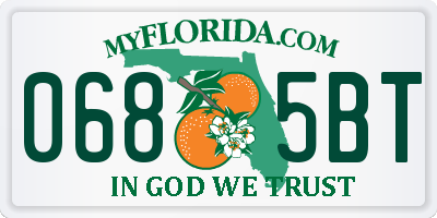 FL license plate 0685BT