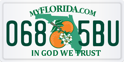 FL license plate 0685BU