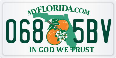 FL license plate 0685BV