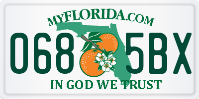 FL license plate 0685BX