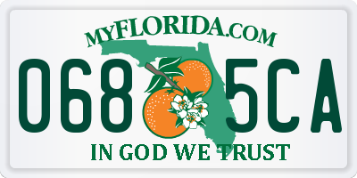 FL license plate 0685CA