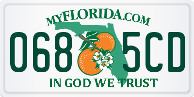 FL license plate 0685CD