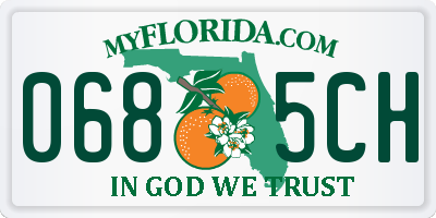 FL license plate 0685CH