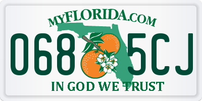 FL license plate 0685CJ