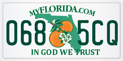 FL license plate 0685CQ
