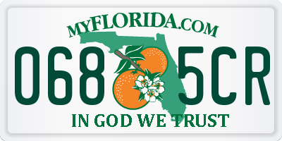 FL license plate 0685CR