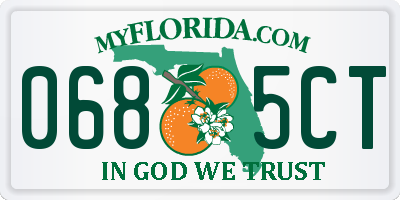 FL license plate 0685CT
