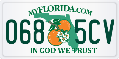 FL license plate 0685CV