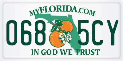 FL license plate 0685CY