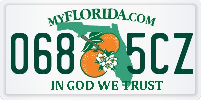 FL license plate 0685CZ
