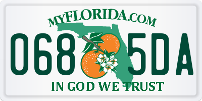 FL license plate 0685DA