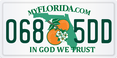 FL license plate 0685DD
