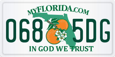 FL license plate 0685DG
