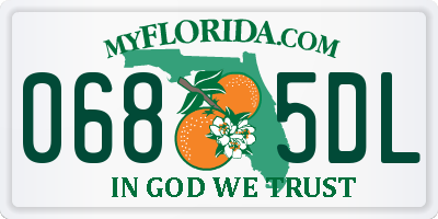 FL license plate 0685DL