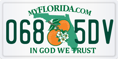 FL license plate 0685DV