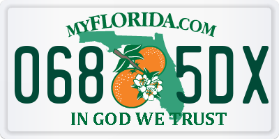 FL license plate 0685DX