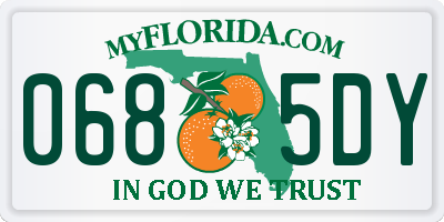 FL license plate 0685DY