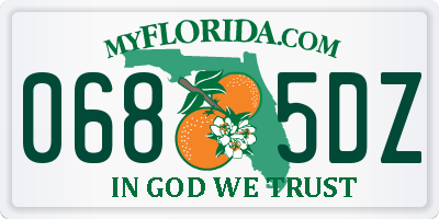 FL license plate 0685DZ