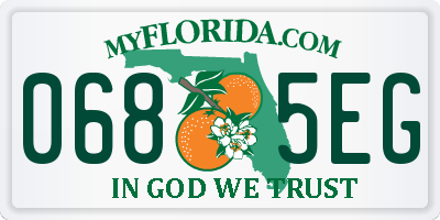 FL license plate 0685EG