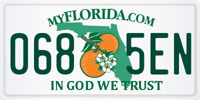FL license plate 0685EN