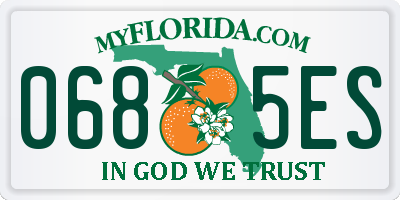 FL license plate 0685ES