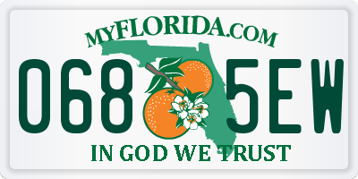 FL license plate 0685EW