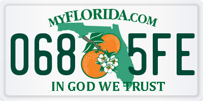 FL license plate 0685FE
