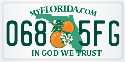 FL license plate 0685FG