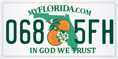 FL license plate 0685FH