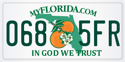 FL license plate 0685FR