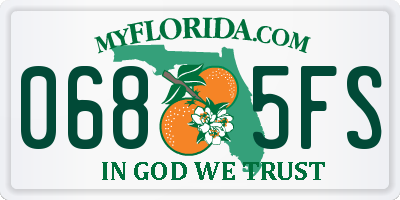 FL license plate 0685FS