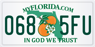 FL license plate 0685FU