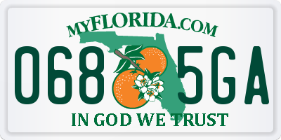 FL license plate 0685GA