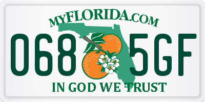 FL license plate 0685GF