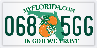 FL license plate 0685GG