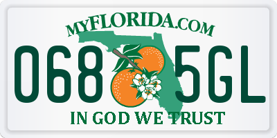 FL license plate 0685GL
