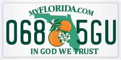 FL license plate 0685GU