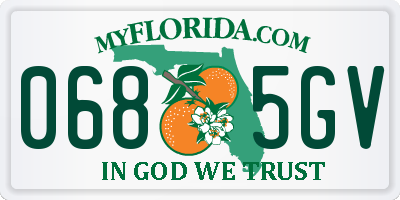 FL license plate 0685GV