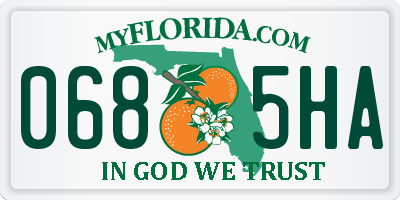 FL license plate 0685HA
