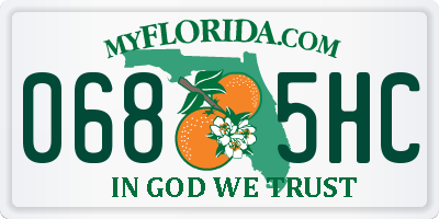 FL license plate 0685HC