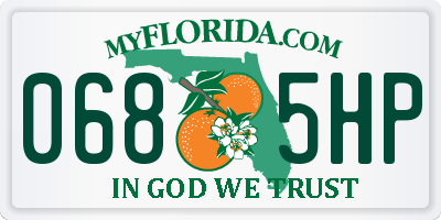 FL license plate 0685HP