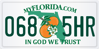 FL license plate 0685HR