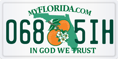 FL license plate 0685IH