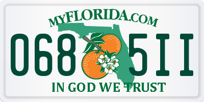 FL license plate 0685II