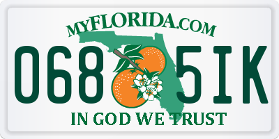 FL license plate 0685IK
