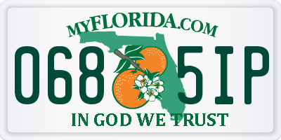 FL license plate 0685IP