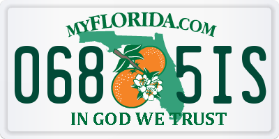 FL license plate 0685IS