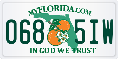 FL license plate 0685IW